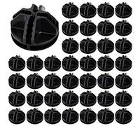 ManLee 40pcs Connecteurs en Plastique Cube de Rangement Noir Cube de Grille Connecteurs Raccord Meuble de Rangement Portable en Plastique pour Cubes de Rangement Rayonnage Armoire Modulaire