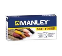 Manley - Lot de 10 crayons de cire - Diversité de couleurs | Créativité sans limites | Skin Tones (couleurs de la peau) | Pour tous les âges