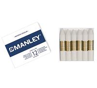 Manley MNC04442 Boîte de 12 Cires à colorer Blanc