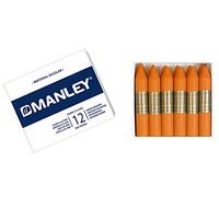Manley MNC04497 Boîte de 12 Cires à colorer Orange