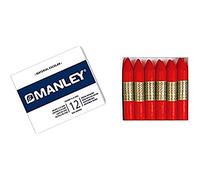 Manley MNC04522 Boîte de 12 Cires à colorer Rouge