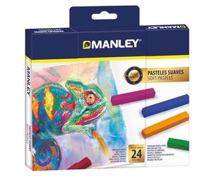 Manley Soft Pastels 24 pièces | Gâteaux doux aux couleurs vives | Idéal pour les artistes et les débutants | Gâteaux de qualité artistique faciles à mélanger et à ombrer