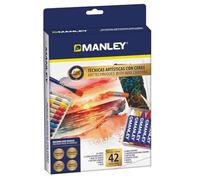 Manley Techniques artistiques Set de 24 crayons de couleur | Idéal pour les artistes en herbe | Cires aquarelle | Cires Développez votre créativité
