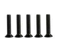 Manloney LLC Vis à tête plate universelle à tête fraisée M7 - Boulons à tête hexagonale - Filetage fin de 1 mm - Vis Allen en alliage d'acier (vis à tête plate fraisée, M7 x 30-1,0)