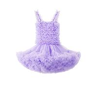MaNMaNing Bébé Filles Maille Tutu Robe Enfant en Bas Âge Jupe Short Fille Carnaval Jupe Rouge Rétro Accessoire Danse Classique