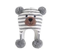 MaNMaNing Bonnet Bébé Enfant Hiver Tricoté Ourson Polaire Pompon Garçon Fille Confortable