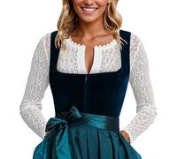 MaNMaNing Chemise Élégante Oktoberfest Cosplay Dentelle Blouse Costume Haut Historique Thème Fête Tenue Vêtement de Fête Chemise Homme ou Femme Style Traditionnel