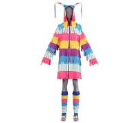 MaNMaNing Combinaison Cosplay Élégante pour Carnaval Party Tenue Colorée Pinata pour Déguisement et Performance