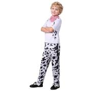 MaNMaNing Costume Carnaval Enfant Garcon Cowboy Vache Imprimé Cosplay Western Fête Anniversaire Spectacle Tenue Rodéo Ranch Costume Enfant Garcon 3 13 Ans