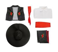 MaNMaNing Costume Carnaval Enfant Jour Des Morts Squelette Mexicain Espagnol Cosplay Fête Spectacle Anniversaire Tenue Calavera Os Costume Enfant 5 12 Ans