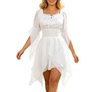 MaNMaNing Costume Carnaval Femme Robe De Cour Renaissance Avec Corset Jupe Fluide Et Dentelle Pour Cosplay Et Événement Historique Tenue De Princesse Femme Historique Majestueuse