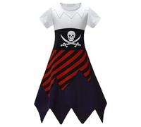 MaNMaNing Costume d Halloween à Imprimé pour Enfants Robe à Manches Courtes Design pour Fêtes Thème Tenue Carnaval Enfants