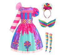 MaNMaNing Costume de Masque de Bonbon pour Petite Fille Tout Petite Fête d Anniversaire Tenue avec Headdress Ensemble Vêtements Déguisement Carnaval pour Enfants
