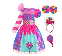 MaNMaNing Costume de Masque de Bonbon pour Petite Fille Tout Petite Fête d Anniversaire Tenue avec Headdress Ensemble Vêtements Déguisement Carnaval pour Enfants
