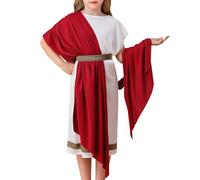 MaNMaNing Costume de Mythologie Grecque pour Enfants Robe Toga Romaine Tenue d Halloween Déguisement de Fête pour Garçons et Filles Performance Carnaval Cosplay Tenue Enfants