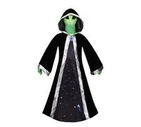 MaNMaNing Costume Enfant Alien Vert Cosplay Combinaison Intégrale Avec Capuche Et Gants Performance Halloween Déguisement Enfant Garçon Extraterrestre