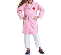 MaNMaNing Costume Enfant Docteur Blouse Unisexe Avec Boutons Pression Jeu De Rôle Performance Déguisement Enfant Garçon Docteur