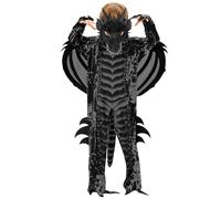 MaNMaNing Costume Halloween Enfant Dinosaure Démon Robe Médiévale Cosplay Performance Scène Terreur Avec Cornes Et Queue Rembourrée Déguisement Halloween Enfant Garçon Dinosaure