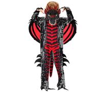 MaNMaNing Costume Halloween Enfant Dinosaure Démon Robe Médiévale Cosplay Performance Scène Terreur Avec Cornes Et Queue Rembourrée Déguisement Halloween Enfant Garçon Dinosaure