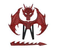 MaNMaNing Costume Halloween Enfant Dragon Ailes Queue Cosplay Chevalier Fête Anniversaire Spectacle Tenue Fantastique Cracheur Costume Enfant 4 12 Ans