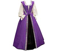 MaNMaNing Costume Medieval Femme Costume Carnaval Femme Déguisement Princesse Adulte Robe Gothique Robe Noire Deguisement Elfe Elfe Parti Déguisements Adultes Deguisement Adulte