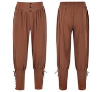 MaNMaNing Deguisement Carnaval Pantalon Moulant Gothique Medieval A Lacets Pour Cosplay Historique Viking Pirate Renaissance Costume Carnaval M9