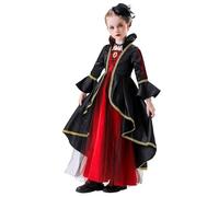 MaNMaNing Déguisement Enfant Fille Costume Halloween Petite Sorcière Jeu De Rôle Cosplay Conte De Fées Scène Robe Médiévale Magique pour Filles 5 À 12 Ans Déguisement Carnaval Enfant