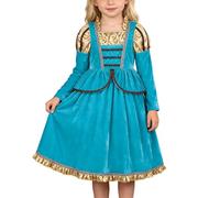 MaNMaNing Déguisement Enfant Fille Robe Médiévale Écossaise Historique pour Carnaval Jeu D Imitation Et Fête Costumée Tenue Princesse pour Fille 2 A 7 Ans Robe Médiévale