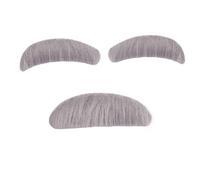 MaNMaNing Déguisement Enfant Garçon Accessoire Barbe Sourcils Gris Autocollants Personne Âgée Vieil Homme Halloween Cosplay Fête Kit Robe Vintage pour Garçons Déguisement Enfant