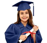MaNMaNing Déguisement Enfant Garçon Robe Chapeau Diplômé Graduation Académique Cérémonie Officielle Cosplay École Jeu Formel pour Enfants Déguisement Carnaval Enfant