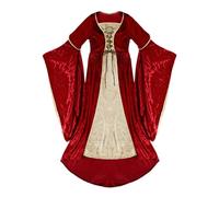 MaNMaNing Déguisement Enfant Robe Longue Médiévale Élégante pour Femme Cosplay Halloween Carnaval Et Spectacle Tenue Gothique De Cour pour Fille 3 A 13 Ans Robe Médiévale Enfant