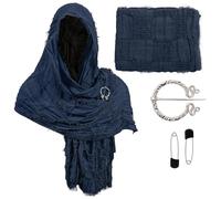 MaNMaNing Deguisement Femme Carnaval Cape Chale En Lin Effrange Style Mendiant Pour Cosplay Cour Piece Superposee Boheme Costume Carnaval Femme