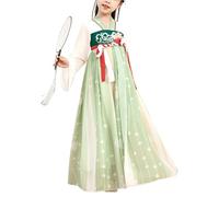 MaNMaNing Déguisement Fille Hanfu Élégant Robe De Fée Danse Traditionnelle Chinoise pour Carnaval Spectacle Tenue pour Fille 3 A 18 Ans Déguisement Carnaval