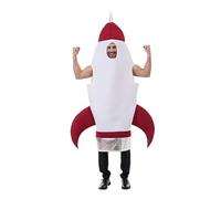 MaNMaNing Déguisement Gonflable Homme Fusée Spatiale Combinaison Cosplay Soirée Espace Humour Halloween Tenue Gonflable Pour Adulte Fête Costumée Et Carnaval Déguisement Homme Original
