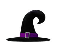 MaNMaNing Deguisement Halloween Accessoire Chapeau Sorcière Velours Cornes Courbées pour Fête École Théâtre Soirée Déguisée Deguisement Enfant Halloween