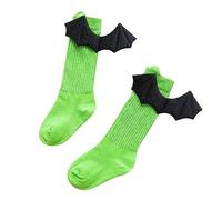 MaNMaNing Deguisement Halloween Accessoire Chaussettes Ailes Démon Mi Hautes Pile Confortables Deguisement Enfant Halloween