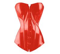 MaNMaNing Déguisement Halloween Corset Cour Ceinture De Soutien Ventre Six Boucles Cuir Brillant Déguisement Gainant Élégant