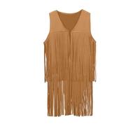 MaNMaNing Deguisement Halloween Enfant Gilet Cowboy Franges Années 60 Style Hippie pour Rodéo Fête École Deguisement Garcon