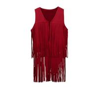 MaNMaNing Deguisement Halloween Enfant Gilet Cowboy Franges Années 60 Style Hippie pour Rodéo Fête École Deguisement Garcon