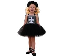 MaNMaNing Déguisement Halloween Enfant Robe Mariée Zombie Tutu Fête Morts Cosplay Déguisement Gothique Élégant avec Accessoires