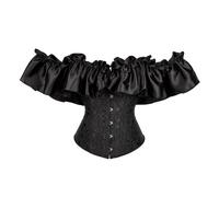 MaNMaNing Déguisement Halloween Femme Bustier Élégant Brocart Corset Soie Dentelle Déguisement Haut Moulant Élégant