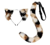 MaNMaNing Dequisement Halloween Femme Serre Tête Oreilles De Chat Avec Queue Attachée Fourrure Douce Accessoire Cosplay Anime Pour Filles Et Femmes Déguisement Chat Femme Adorable