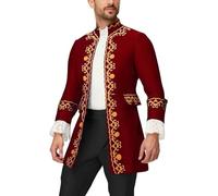 MaNMaNing Dequisement Homme Veste Queue De Pie Coloniale Militaire Historique Du 18Ème Siècle Pour Fête Médiévale Déguisement Officier Homme Historique