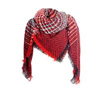 MaNMaNing Écharpe Carreaux Femme Automne Hiver Franges Chaud Doux Épais Pratique Voyage