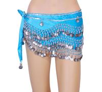 MaNMaNing Écharpe de Hanche pour Danse du Ventre Élégante à Franges et Paillettes Tenue de Scène Carnaval pour Déguisement et Performance Style Oriental Sensuel