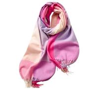 MaNMaNing Écharpe Longue Femme Automne Hiver Carreaux Épais Châle Élégant Couleur Classique
