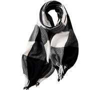 MaNMaNing Écharpe Longue Femme Automne Hiver Carreaux Épais Châle Élégant Couleur Classique 2025