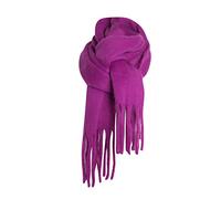 MaNMaNing Écharpe Longue Femme Automne Hiver Couleur Unie Franges Épais Châle Confortable