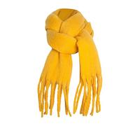 MaNMaNing Écharpe Longue Femme Automne Hiver Couleur Unie Franges Épais Châle Confortable