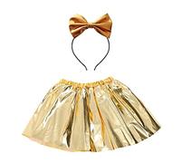 MaNMaNing Enfants Filles Ballet Jupes Costume Party Arc Tutu De Danse Classique Jupe Blanche Jupe Danse Latine Rétro Accessoire Deguisement Fille 10 Ans